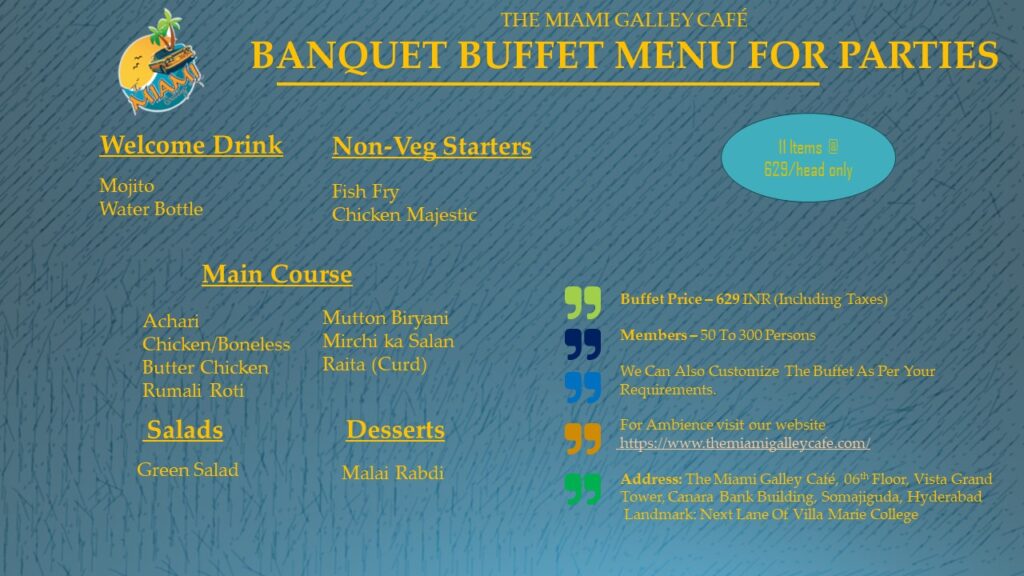 Buffet Menus