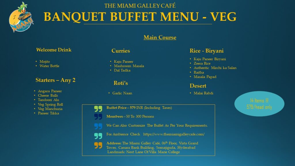 Buffet Menu